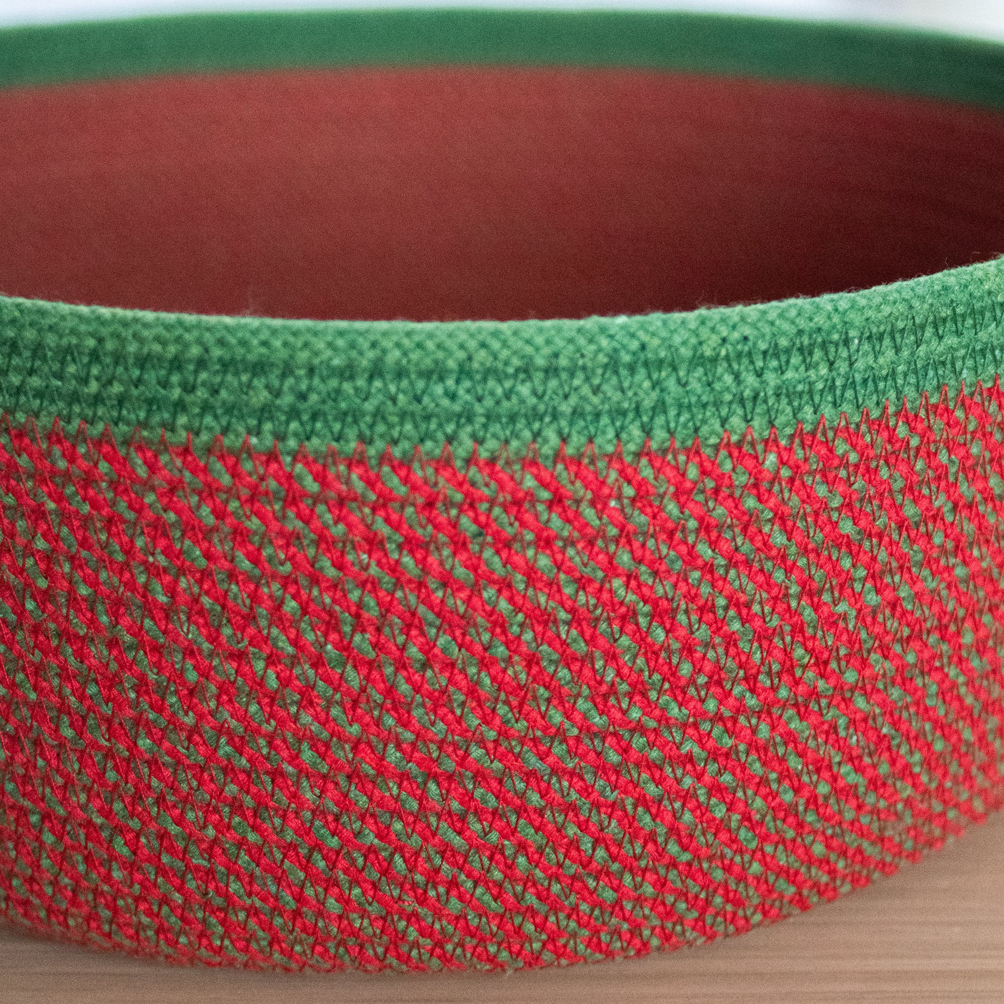 Cotton Cord 5 mm, 50 meters. Christmas colors, twisted