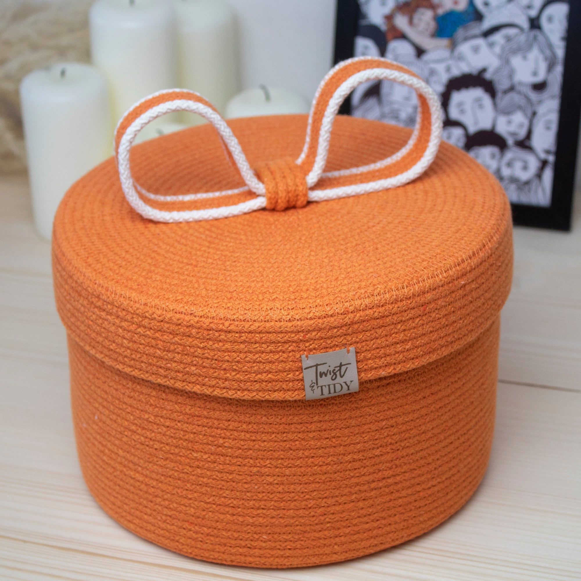 Basket With Lid Orange