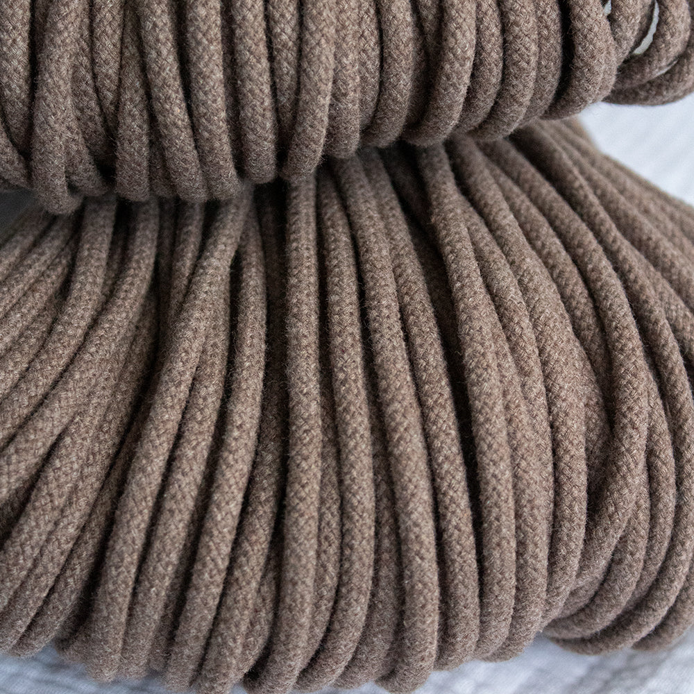 Cotton Cord 5 mm, 50 meters. MOCHA color
