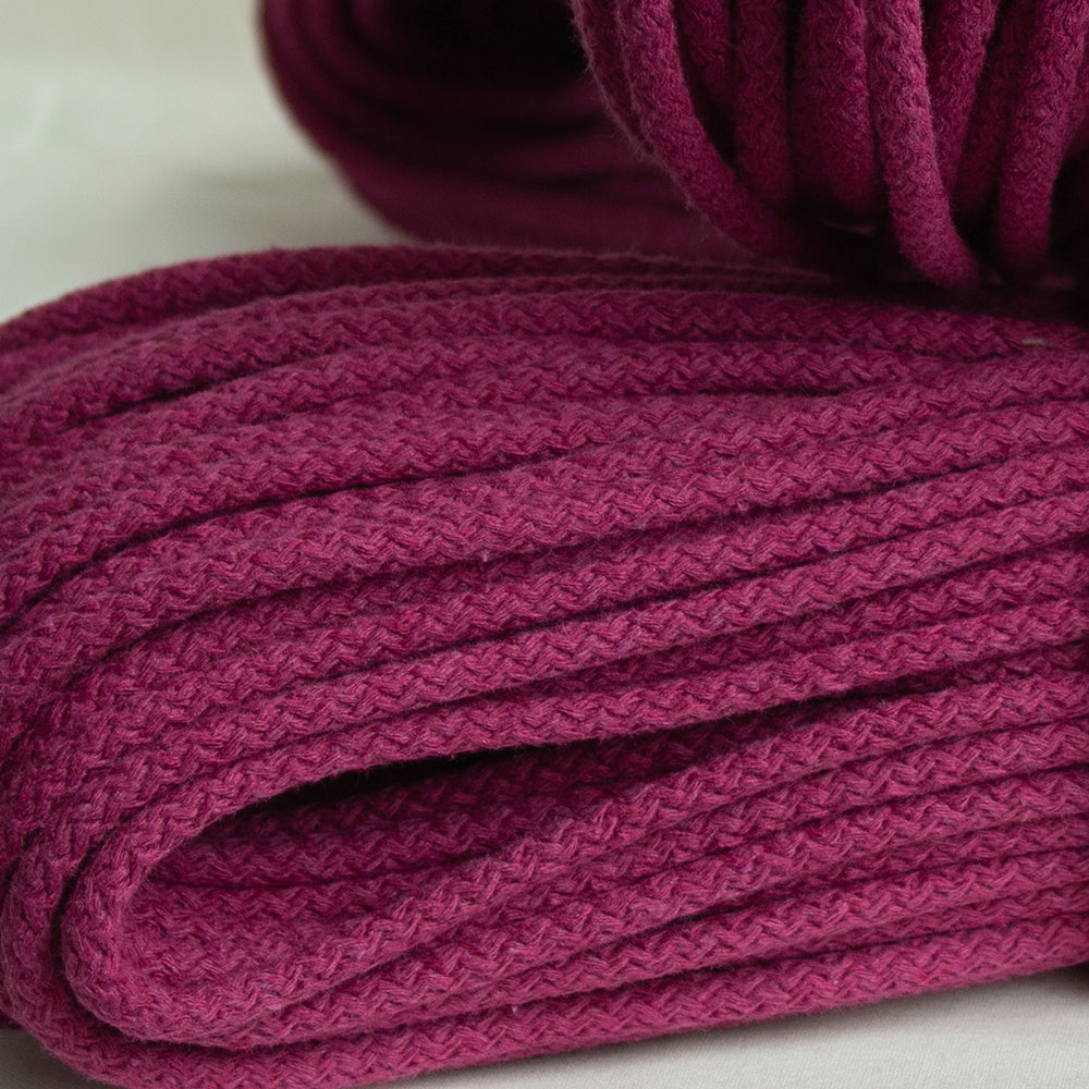 Cotton Cord 5.5 mm, 50 meters. DARK FUCHSIE color