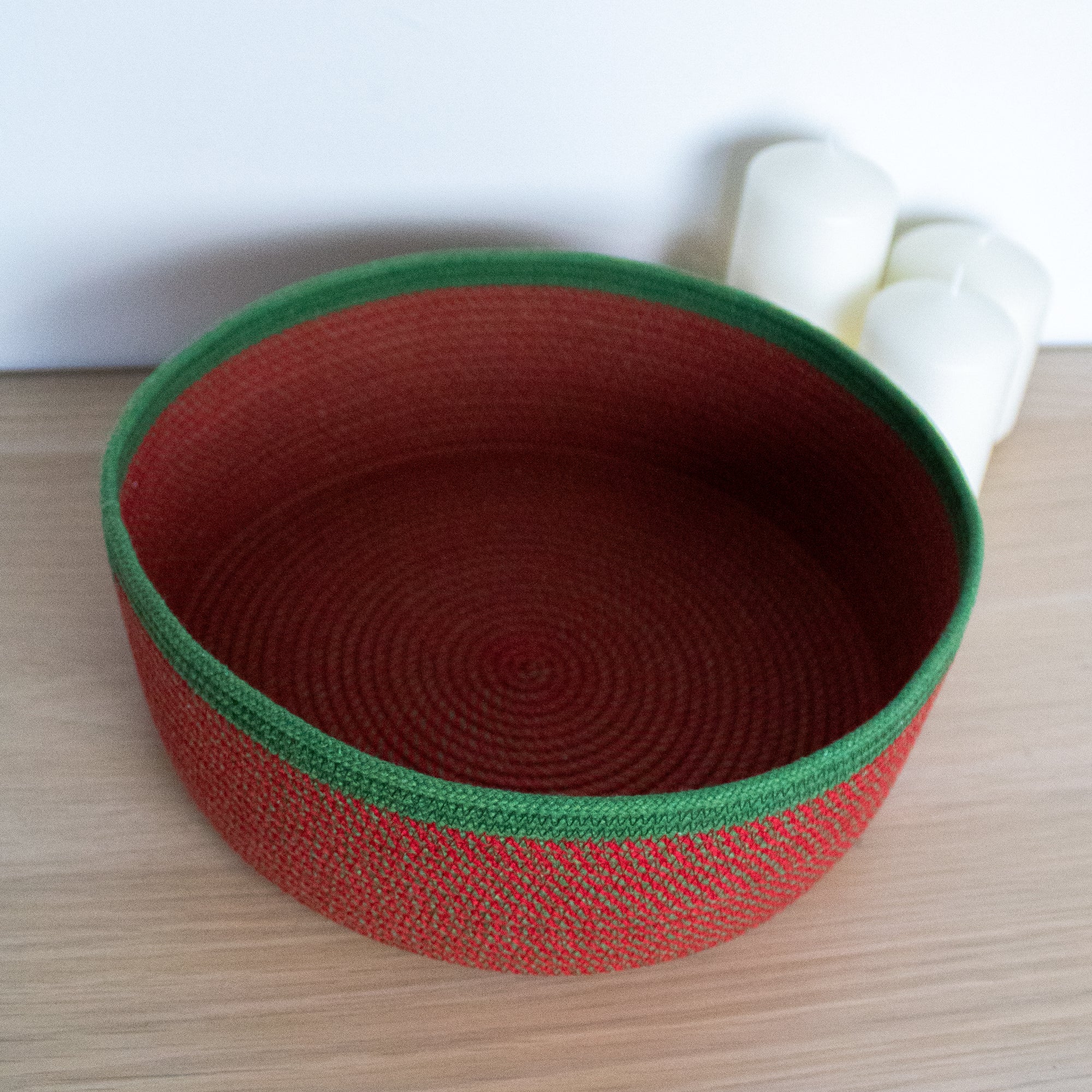 Cotton Cord 5 mm, 50 meters. Christmas colors, twisted