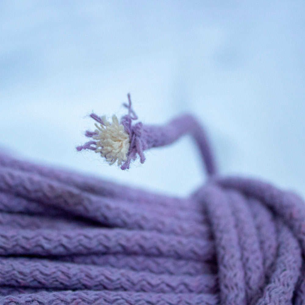 Braided Cotton Cord 5.5 mm, 50 meters. LILAC color