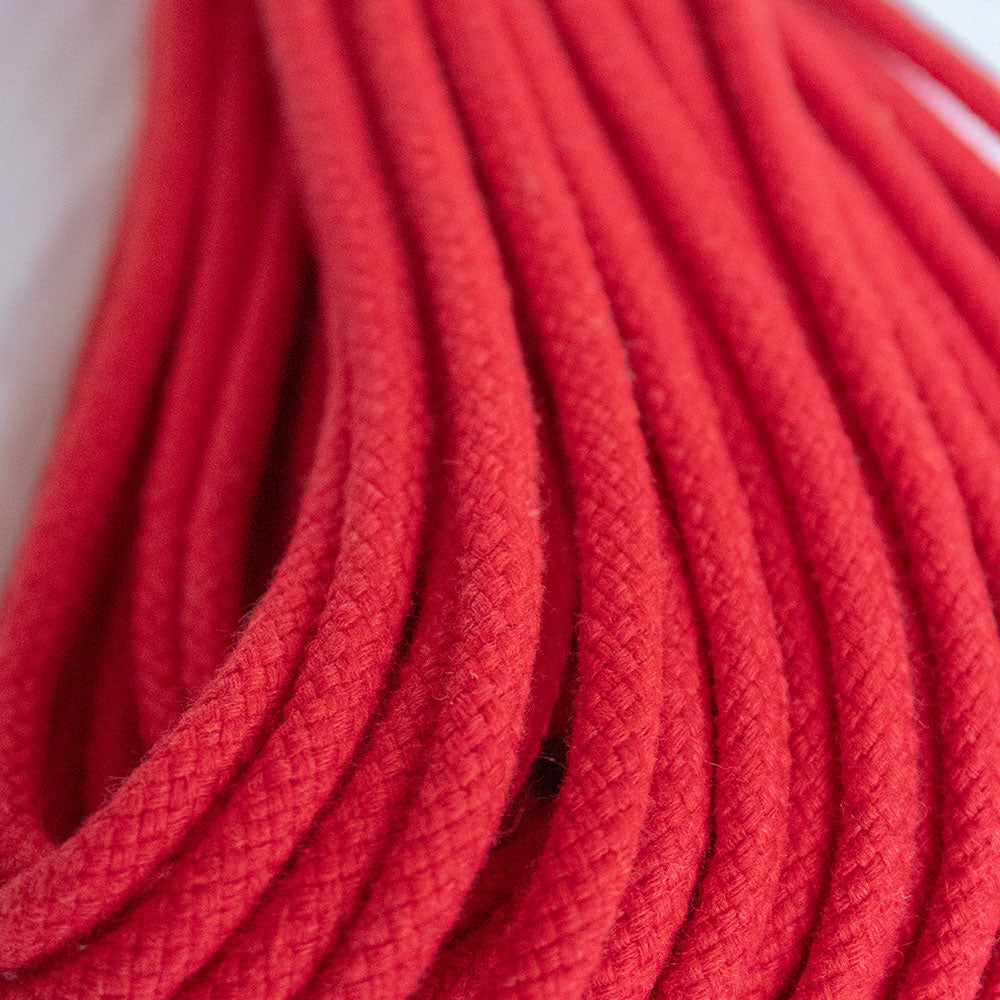 Cotton Cord 5 mm, 20 meters. RED color