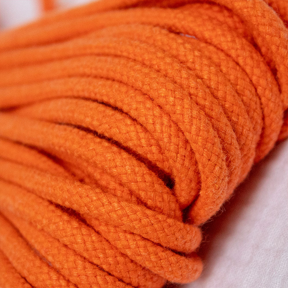 Cotton Cord 5 mm, 50 meters. ORANGE color