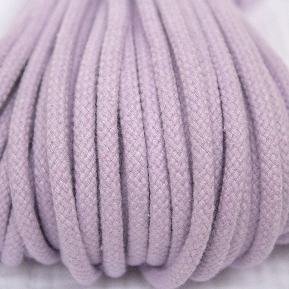 Cotton Cord 5mm, 50 meters. LILAC color