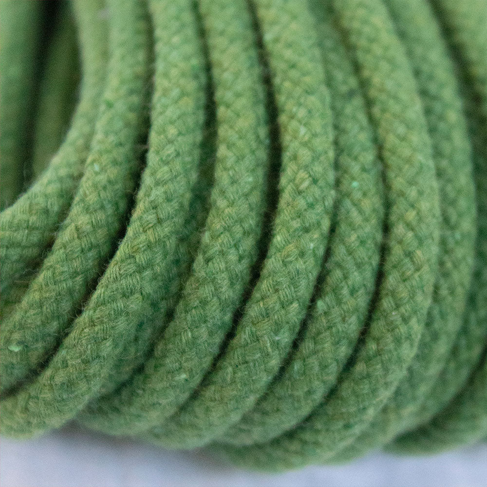 Cotton Cord 5mm, 50 meters. GREEN color