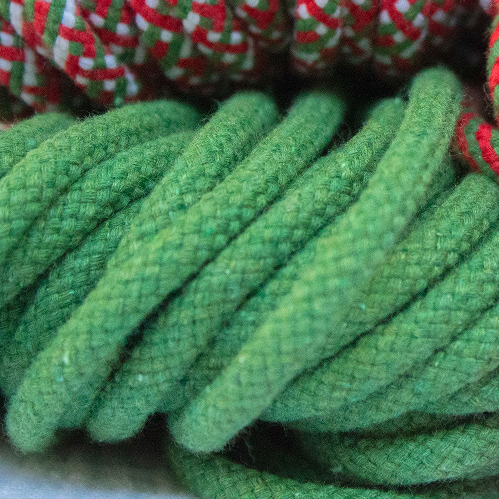 Cotton Cord 5mm, 50 meters. GREEN color
