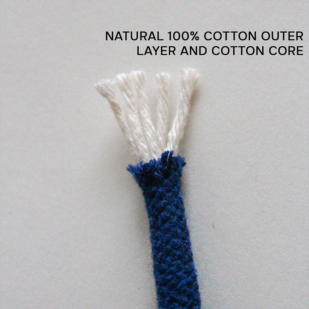 Cotton Cord 5 mm, 30 meters. BLUE color
