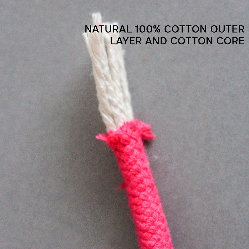 Cotton Cord 5mm, 50 meters. FUCHSIE color