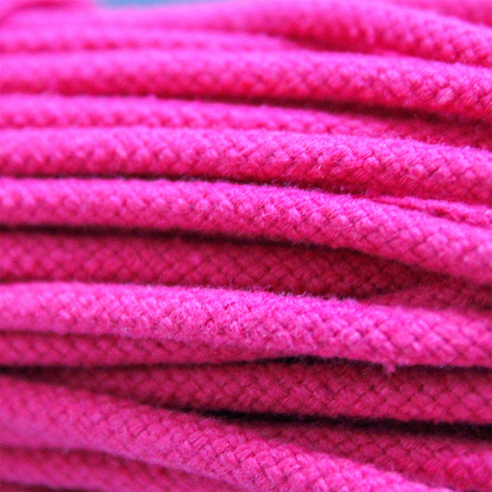 Cotton Cord 5mm, 50 meters. FUCHSIE color