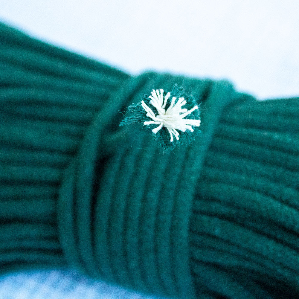 Cotton Cord 5mm, 50 meters. DARK GREEN color. (Emerald Green)