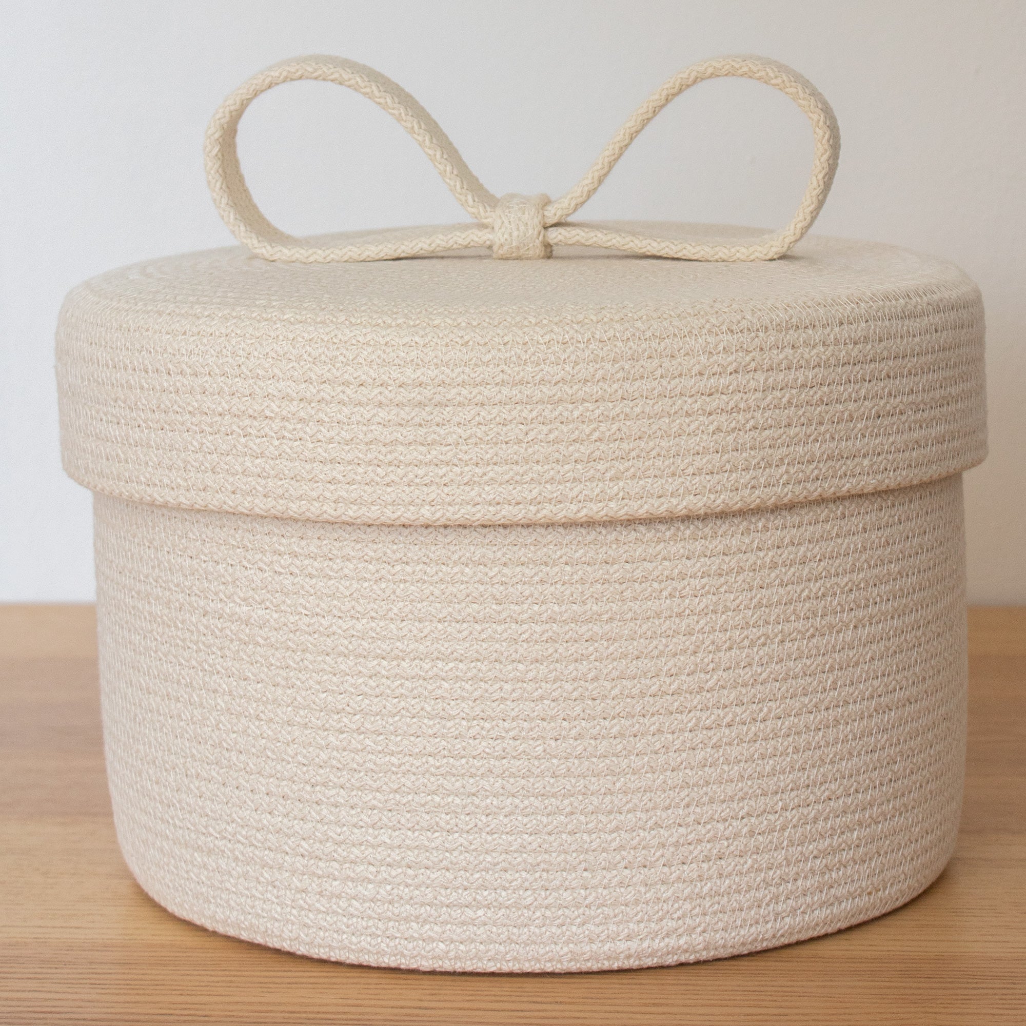 Basket With Lid Ivory